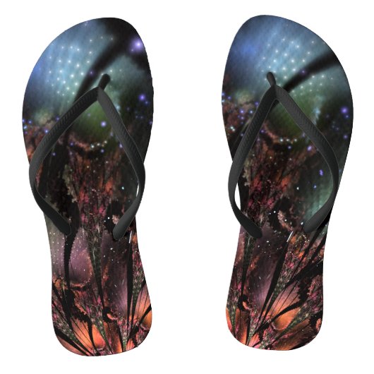 Soft and tenderness fractal flower teenslippers (Voetbed)