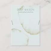 SOFT AQUA BLUE GOLD ABSTRACT KETTING DISPLAY LOGO VISITEKAARTJE (Voorkant)