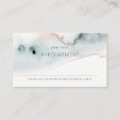 Soft Aqua Blue Gold Waterverf Beachy Appointment Visitekaartje (Voorkant)