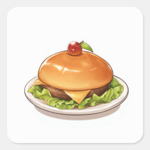 Soft art vierkante sticker