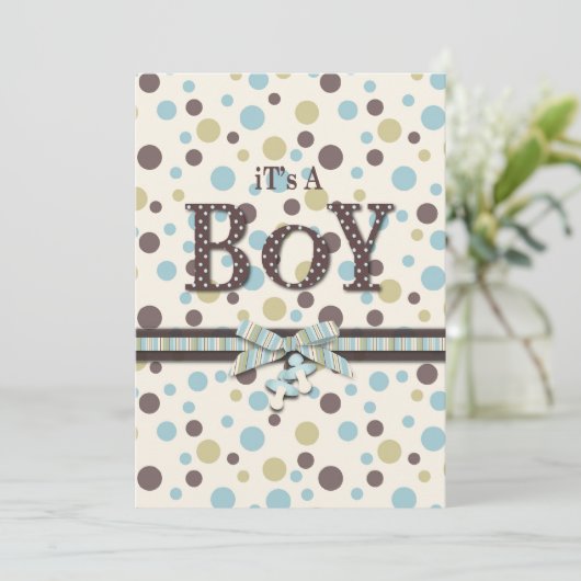 Soft as a Teddy Bear Invitation Card (Debout devant)