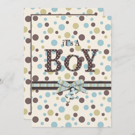 Soft as a Teddy Bear Invitation Card (Devant / Derrière)