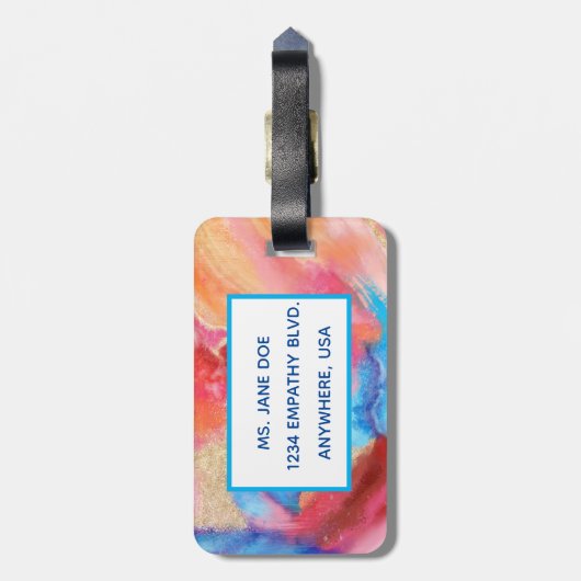 SOFT AS STONE Art Bagagelabel (Achterkant verticaal)