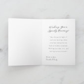 Soft Beige Floral Get Well Soon Personalized Card Kaart (Binnen)