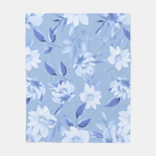 Soft Beige Flower Throw Blanket for Sofa & Bed Fleece Deken (Voorkant)