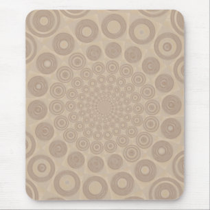Soft Beige Spiral Mousepad Muismat