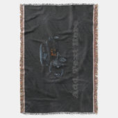 Soft Black Faux Suede Leather Deken (Voorkant Verticaal)