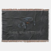 Soft Black Faux Suede Leather Deken (Voorkant)