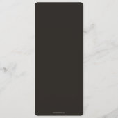 Soft Black Leaf Motif Thanksgiving Flat 4 Course Menu (Achterkant)