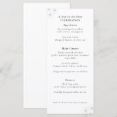 Soft Bloom Elegance "4 *9" Wedding Menu (Voorkant / Achterkant)