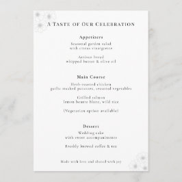 Soft Bloom Elegance Trouwmenu Menu