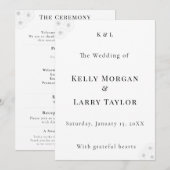 Soft Bloom Elegance Wedding Program Programma (Voorkant / Achterkant)