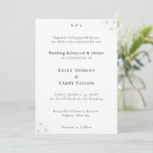 Soft Bloom Elegance Wedding Rehearsal Invitation (Debout devant)