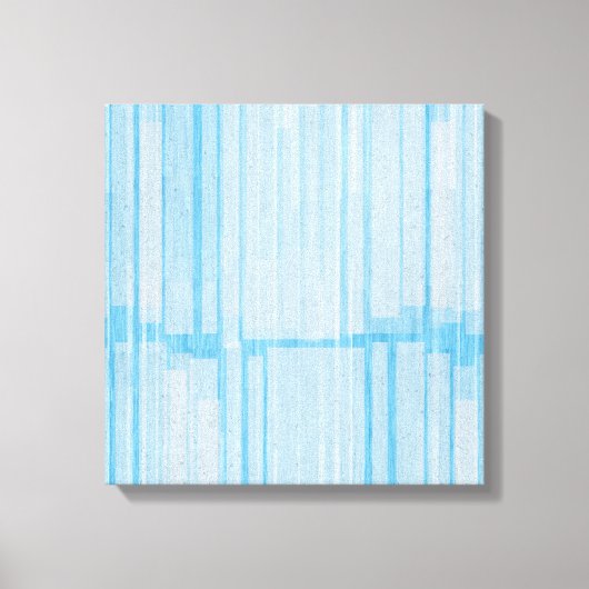 Soft Blue Abstract Lines – Modern Minimalist Canvas Afdruk (Voorkant)