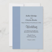 Soft Blue Bar Wedding Invitation (Devant)