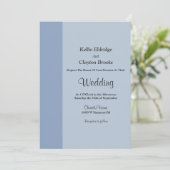 Soft Blue Bar Wedding Invitation (Debout devant)