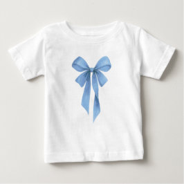 Soft Blue Bow Boy Baby Shower Party