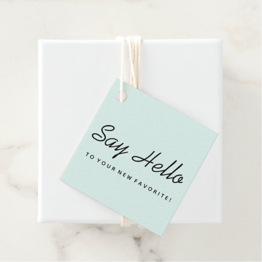 Soft Blue Business Packaging Label (In situ)