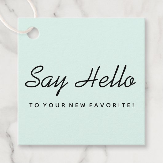 Soft Blue Business Packaging Label (Voorkant)