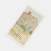 Soft Blue Cape Cod Coastal Wedding Cocktail Servet (Hoek)