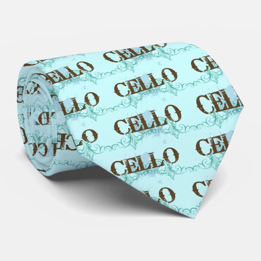 Soft Blue Cello-Stropdas Stropdas (Opgerold)