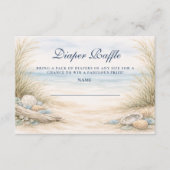 Soft Blue Coastal Diapper Raffle Informatiekaartje (Voorkant)