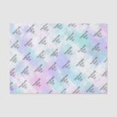 Soft Blue Colorful Watercolor Marble Tissuepapier (Voorkant)