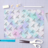 Soft Blue Colorful Watercolor Marble Tissuepapier (Craft)