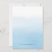 Soft Blue en Silver Bridal Shower Invitation Kaart (Achterkant)