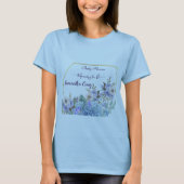 Soft Blue Flowers Buds Hydrangea Lila Baby shower T-shirt (Voorkant)