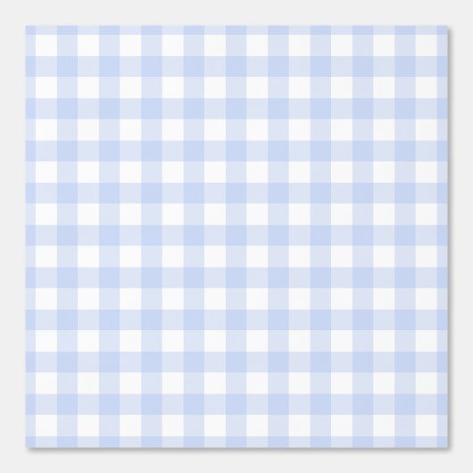 Soft Blue Gingham Check Wallpaper Behang (Voorkant)