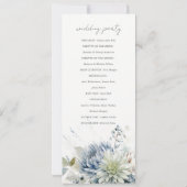 Soft Blue Green Succulent Floral Wedding Programme (Dos)