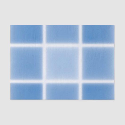 Soft Blue Grid Tile Pattern Tissuepapier (Voorkant)