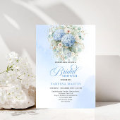 Soft Blue Hydrangea Gold Bridal Shower Invitation