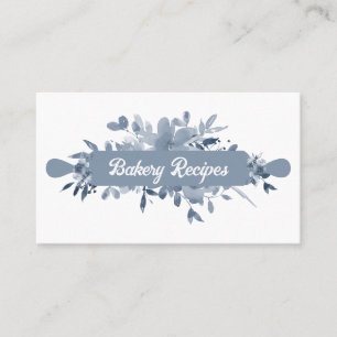 Soft Blue Pastry Chef Zelfgemaakte Bakkerij Visitekaartje