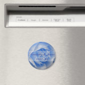 Soft Blue Rose Magneet (Insitu (Vaatwasser))