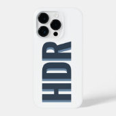 Soft Blue Shades Shadow Monogram with bold name iPhone Hoesje (Achterkant)