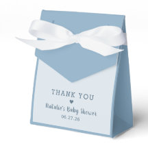 Soft Blue Sky Minimal Baby Boy Shower Thank You