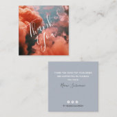 Soft Blue Sky & Pink Clouds - Hartelijk dank Vierkante Visitekaartje (Voorkant / Achterkant)