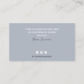 Soft Blue Sky & Pink Clouds - Hartelijk dank Visitekaartje (Achterkant)