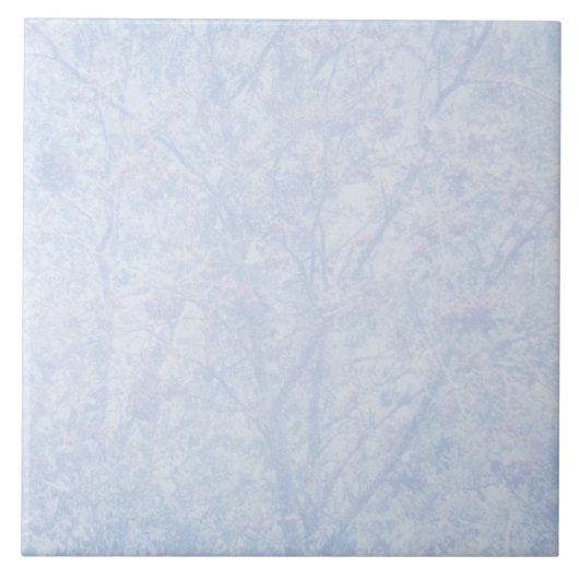Soft Blue Tint Rowan Pattern Tegeltje (Voorkant)