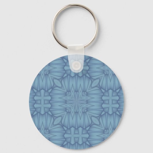 Soft Blue Tracery #3 Sleutelhanger (Voorkant)