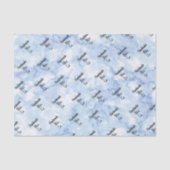 Soft Blue White Marble Tissuepapier (Voorkant)