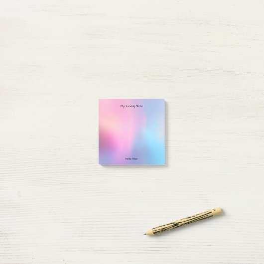 Soft Blur Pastel Background Post-it® Notes (Op bureau)