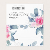 SOFT BLUSH BLUE FLORAL 25E TOUTE ANNÉE ANNIVERSAIR (Outside Unfolded)