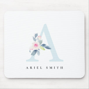 SOFT BLUSH BLUE FLORAL ALPHABETS NAME BRIEF A MUISMAT