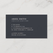 SOFT BLUSH BLUE FLORAL ALPHABETS NAME BRIEF A VISITEKAARTJE (Achterkant)