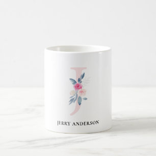 SOFT BLUSH BLUE FLORAL ALPHABETS NAME BRIEF J KOFFIEMOK