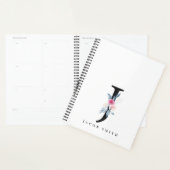 SOFT BLUSH BLUE FLORAL ALPHABETS NAME BRIEF J PLANNER (Display)