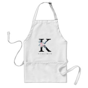 SOFT BLUSH BLUE FLORAL ALPHABETS NAME BRIEF K STANDAARD SCHORT